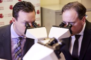 Greg Hunt and Chris Crewther visit the engine room of healthcare