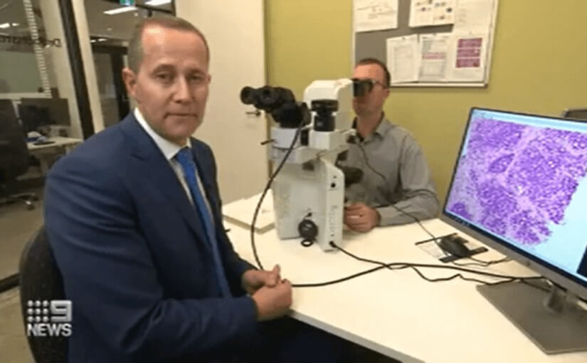 Nine news reporter sees his cancer up close